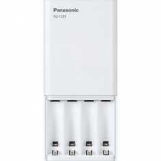 Incarcator Baterii Panasonic Eneloop BQ-CC87, 4 Sloturi + USB, Alb