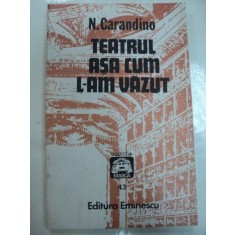 N.CARANDINO-TEATRUL ASA CUM L-AM VAZUT * INTENS SUBLINIATA