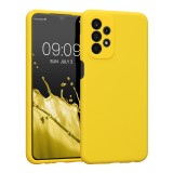 Husa Kwmobile pentru Samsung Galaxy A23, Silicon, Galben, 57829.165