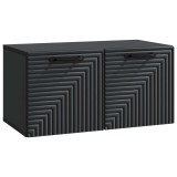 vidaXL Oglindă TV montată pe perete Pe perete Negru 59,5 x 31 x 30 cm 898706