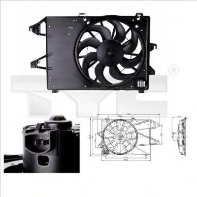 Ventilator, radiator FORD MONDEO II Limuzina (BFP) (1996 - 2000) TYC 810-0006 foto