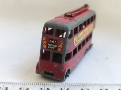 bnk jc Matchbox 56a London Trolley Bus Drink Peardrax foto