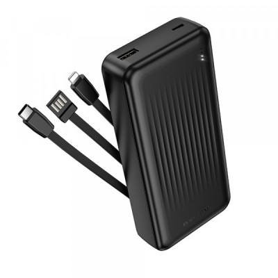 Baterie Externa Borofone BJ79 Clever, 20000mAh, 10W, 1 x Lightning - 1 x USB-A - 1 x USB-C, Neagra foto