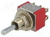 Intrerupator basculant, 3 pozitii, mod comutare (ON)-OFF-(ON), DP3T, C&amp;K - 7205SYZQE