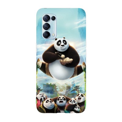 Husa compatibila cu Oppo A74 5G, Viceversa, model Kung fu pandas lunch, Silicon, TPU foto