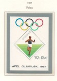 Polonia 1967 Mi bl 40 MNH - Apel olimpic