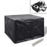 Cumpara ieftin Husă mobilier grădină poliratan 4 persoane, 8 ocheți, 113 x 113 cm, vidaXL