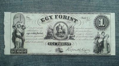 1 Forint 1852 Ungaria / Kossuth Lajos foto