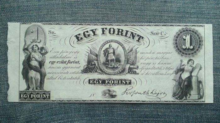1 Forint 1852 Ungaria / Kossuth Lajos