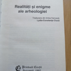 Olivier Souchon - Realitati si enigme ale arheologiei - Prietenii Cartii : 1997