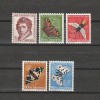 Fluturi Pro Juventute Sc. B247-251 (Scott) Elvetia 1955, Fauna, Nestampilat