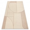 Covor din l&acirc;nă FLUX 461.14.AE200 OSTA - Geometric, structural, loft bej / roz, 240x340 cm