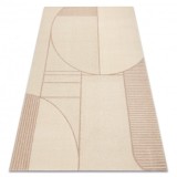 Covor din l&acirc;nă FLUX 461.14.AE200 OSTA - Geometric, structural, loft bej / roz, 200x300 cm