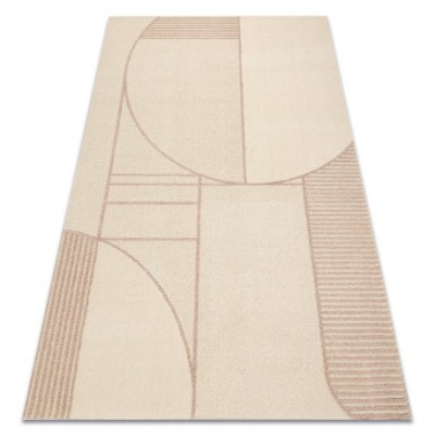 Covor din l&amp;acirc;nă FLUX 461.14.AE200 OSTA - Geometric, structural, loft bej / roz, 240x340 cm foto