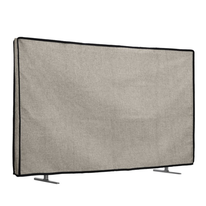 Husa de in Kwmobile pentru televizor de 40 inch, Maro deschis, Textil, KWM0000250B002C
