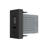 Cumpara ieftin Modul priza USB-A + USB-C 20W Livolo, &icirc;ncarcare rapida, negru