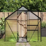 Seră cu cadru de bază, antracit, 8,17 m&sup2;, aluminiu
