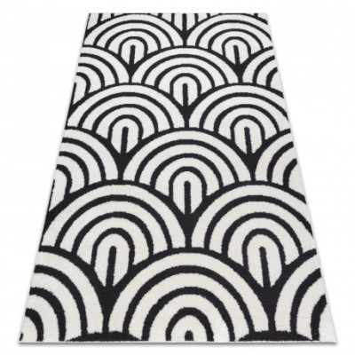 Modern covor MODE 8629 scoici crem / negru, 240x330 cm foto