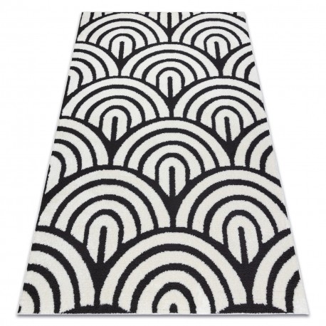 Modern covor MODE 8629 scoici crem / negru, 240x330 cm