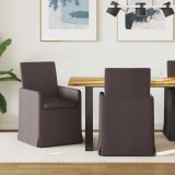 vidaXL Scaune de dining 2 pcs Maro &icirc;nchis 57 x 67 x 95 cm țesătură 42017907