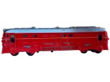 Jucarie locomotiva-tren rosu din plastic cu lumini