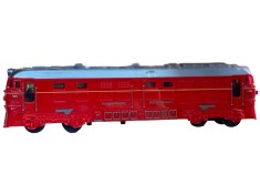 Jucarie locomotiva-tren rosu din plastic cu lumini