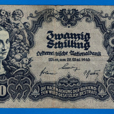 (7) BANCNOTA AUSTRIA - 20 SCHILLING 1945 (29 MAI 1945)