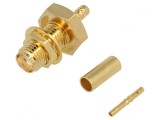 Soclu SMA Mamă Crimpare Aurit PTFE LMR100/RG174/RG316