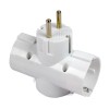 Adaptor Triplu Priza OEM, 3 Iesiri, Compact, Alb