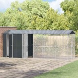 vidaXL Cușcă pentru păsări Antracit 645 x 208 x 247 cm Oțel galvanizat