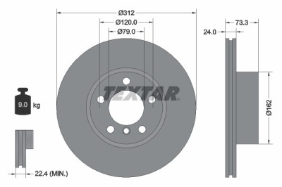 TEXTAR 92261805 PRO+ Disc frana foto