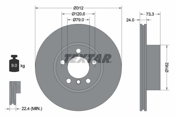 TEXTAR 92261805 PRO+ Disc frana