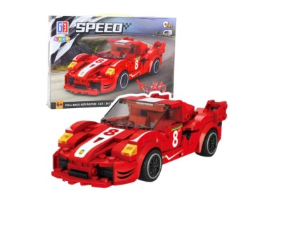 Set de constructie 2 in 1 masina de curse si robot, rosu, 19 x 9 x 5.5 cm, 341 piese, Lean 23577 foto