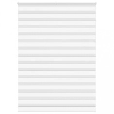 vidaXL Jaluzea tip zebra alb lățime țesătură 155,9 cm poliester