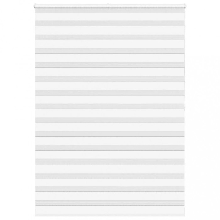 Jaluzea tip zebra alb lățime țesătură 150,9 cm poliester
