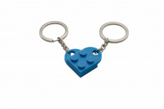 Lego couple keychain - albastru deschis foto