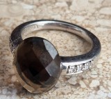 inel din argint AG. 925 brand Vivante piatra cuart fumuriu _ marimea 55