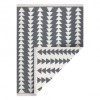 Covor TWIN 22994 geometric, triunghiurile bumbac, cu două fețe, Franjuri ecologice - antracit / crem, 80x150 cm