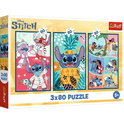 PUZZLE TREFL 3X800 STITCH LUMEA LUI STITCH foto