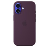 Husa de protectie Apple Silicone Case pentru iPhone 16, MagSafe, Plum