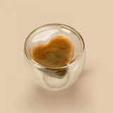 Pahar de sticla cu perete dublu - cu forma de inima - 180 ml, Vog Und Arths