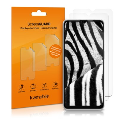 Set 3 Folii de protectie pentru Samsung Galaxy A32 5G, kwmobile, Fata, Transparenta, 54334.1 foto