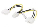 Cablu de Alimentare Molex la PCIe 6-Pin, 0.15m, Goobay