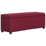 Cumpara ieftin Bancheta cu zona de depozitare, rosu vin, 116cm, poliester