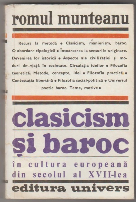 bnk ant Romul Munteanu - Clasicism si baroc