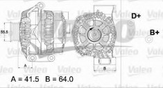 Generator / Alternator FIAT PANDA (169) (2003 - 2016) VALEO 437475 foto