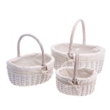 Cumpara ieftin Set 3 cosuri depozitare lemn salcie alb 26,5 x 21 x 28,5 cm, 33,5 x 26,5 x 34 cm, 40,5 x 33,5 x 40 cm