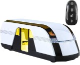 Machetă auto Tesla Robovan alba 1:24 metalică uși cu deschidere din telecomandă lumini si sunete