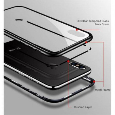 Husa Huawei P30 PRO Magnetica Black MyStyle Perfect Fit cu spate de sticla securizata premium foto