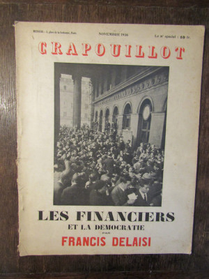CRAPOUILLOT, novembre 1936: Les Financiers et la democratie - Francis Delaisi foto